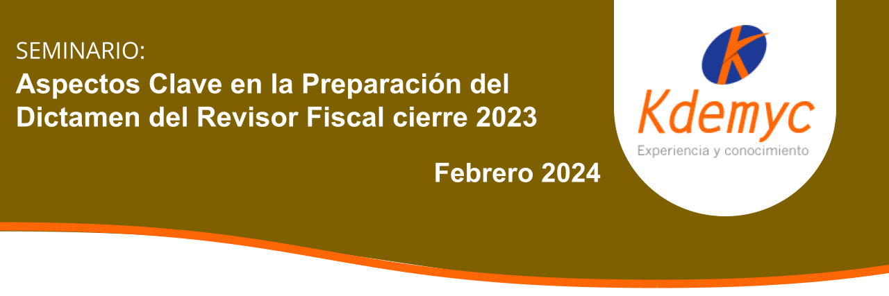 Aspectos Clave en la Preparación del Dictamen del Revisor Fiscal cierre 2023. 